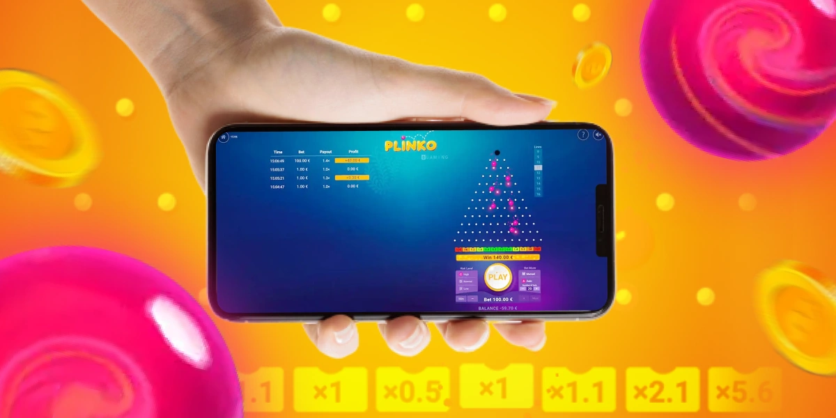 Jogo Plinko no telemóvel